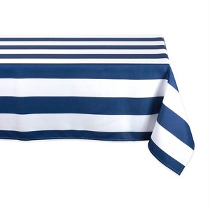 Design Imports  Nautical Blue Cabana Stripe Outdoor Tablecloth 60X120 - 1 of 4