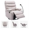 Hzlagm Everglade 30.2 in. W Technical Leather Upholstered Swivel and Rocking Manual Recliner - 4 of 4