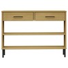 vidaXL Console Cabinet with Metal Legs Brown Solid Wood Pine OSLO - 4 of 4