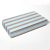 Bacati - Pin Stripes Printed Aqua Teal Beige Chocolate 100 percent Cotton Universal Baby US Standard Crib or Toddler Bed Fitted Sheet - 3 of 4