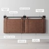 Nathan James King Harlow Wall Mount Floating Headboard Vintaged Brown/Matte Black: Adjustable, Vegan Leather Panels, Easy Install - 3 of 4