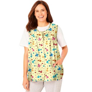 Only Necessities Plus Size Snap-Front Apron - 1 of 4