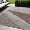 Gray Silver And Taupe Geometric Washable Indoor Outdoor Area Rug - 2 of 4