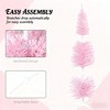 Racxily Festive Pink Pencil Christmas Tree, Cozy Snowy Decor for Chic Holiday Vibe - 4 of 4