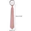 INSPIRE CHIC Men's Solid Color Satin Shine Pre-tied Knot Zipper Ties - 2 of 4