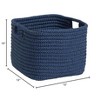 Colonial Mills Carter Basket - Blue 12"x12"x10" 100% Polypropylene Rectangle - 4 of 4