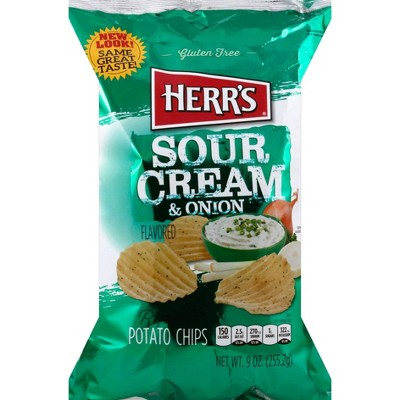 Herr's Ripples Sour Cream & Onion Flavored Potato Chips - 10oz
