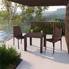LeisureMod Kent Modern Outdoor Plastic Dining Arm Chair Set of 2 - 2 of 4