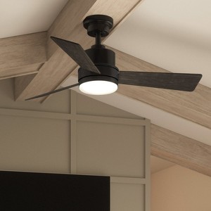 Urban Ambiance Luxury Modern Indoor Ceiling Fan,  15.6"H x 44"W,  Midnight Black, UHP9220 - 1 of 4
