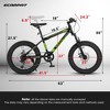 NicBex 20"Mountain Bike with Front Suspension for Kids&Teens,High Carbon Steel Frame,Shimano 7 Speeds with Disc Brakes,Durable Wide Tires - 2 of 4