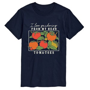 トップス SSZ BROCHURE GENERALLY SHIRTS Men's Instant Message I Love Gardening From My Head Tomatoes Short