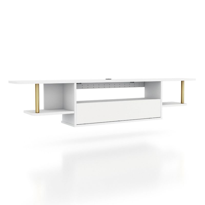 Kevis Modern Floating TV Stand for TVs up to 70&#34; White - miBasics, 1 of 14