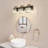 3 lamp Light Black Modern Crystal Table Lamp Mirror Headlight, Bathroom Vanity Lamp, Glass Mirror Vanity Shower Light,  Suitable for Bathroom - 2 of 4
