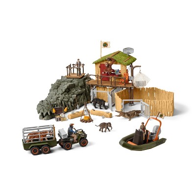 schleich jungle research station playset