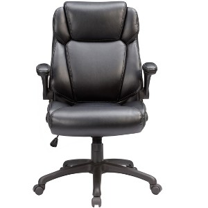 TiramisuBest Adjustable Gray Office Chair with Plywood Frame, Bonded Leather, Armrests, Gas Lift & Swivel - 1 of 4