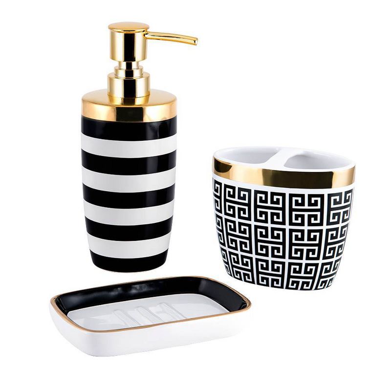 Derby Lotion Pump Black/White - Allure Home Creations, 4 of 5