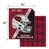 NFL Arizona Cardinals Gradient Helmet Double Sided Ultra Cozy Blanket - 2 of 3