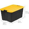 IRIS USA Plastic Storage Bins Black/Yellow - 2 of 4