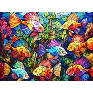 Sunsout Beta Fish Stained Glass 1000 pc Jigsaw Puzzle 73113 - 1 of 4