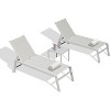 PURPLE LEAF Outdoor Chaise Lounge Set Adjustable Recliner with Side Table Aluminum Outdoor Lounger - 2 of 4