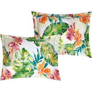 Greenland Home Fashions 2104ADKS Tropics King Duvet Pillow Sham, 20x36Inch - 1 of 3