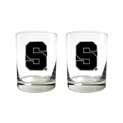 NCAA Syracuse Orange Stealth 16oz. Glass Set 2pk