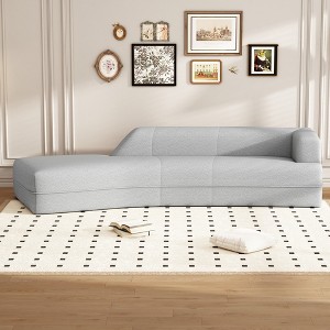 LOVMOR 109.4" Curved Chaise Lounge Modern Indoor Sofa Couch for Living Room - 1 of 4