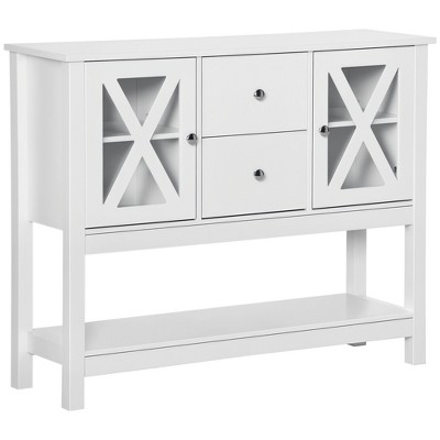 Sideboard Buffet Cabinet Bar Cabinet with Storage Drawers and Glass Door for Kitchen, Living Room, Entryway