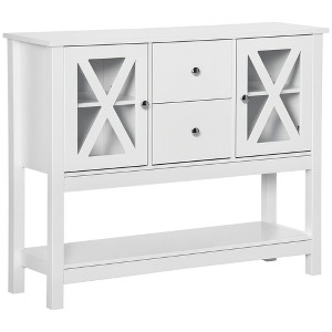 Sideboard Buffet Cabinet Bar Cabinet with Storage Drawers and Glass Door for Kitchen, Living Room, Entryway - 1 of 4