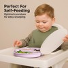3-Pack Prep Suction Plates with Lids, 100% Silicone Baby Plates with Lid, BPA-Free Kids Divided Toddler Plates - 4 of 4