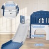 CuisinSmart 8 in 1 Toddler Slide Indoor Playground for 1-3, with Slide, Basketball Hoop, Climber, Crawling Tunnel, Telescope, Toy Storage - 3 of 4
