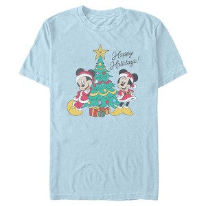 Mens Mickey & Friends Happy Holidays Couple T Shirt - 1 of 4