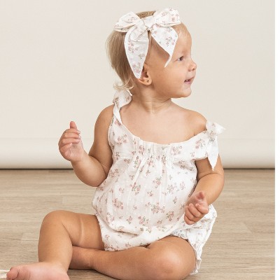 Makemake Organics Organic Hair Bow Clip - English Roses
