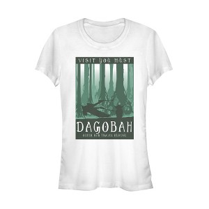 Juniors Womens Star Wars Visit Dagobah Travel Poster T-Shirt - 1 of 3