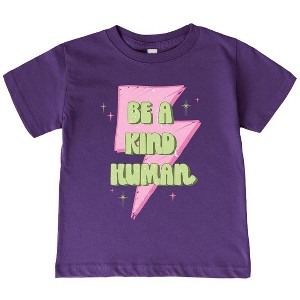 The Juniper Shop Be A Kind Human Lightning Bolt Toddler Short Sleeve Tee - 1 of 3