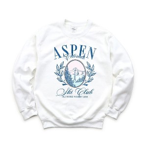 Simply Sage Market Women's Graphic Sweatshirt Aspen Ski Club Grunge - 1 of 3