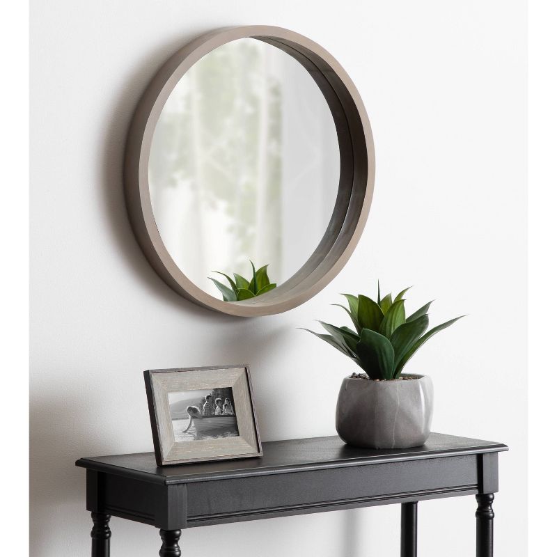 22&#34; Hutton Round Wall Mirror Gray - Kate &#38; Laurel All Things Decor, 6 of 7