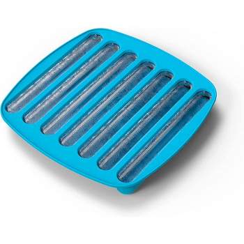 Cheer Collection Silicone Mold Ice Stick Tray, Blue