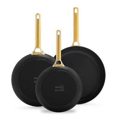 GreenPan Reserve 3pk (8" 10" and 12") Hard Anodized Healthy Ceramic Nonstick Fry Pan Set