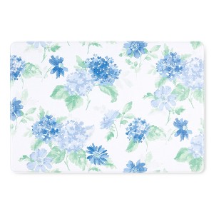 Martha Stewart Amber Floral Daisy Stripe Reversible Water Resistant Kitchen Mat - 1 of 4