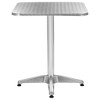 vidaXL Patio Table Silver 23.6"x23.6"x27.6" Aluminum - 2 of 4