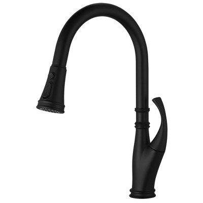 Single Handle Deck Mount Pull Down Sprayer Kitchen Faucet