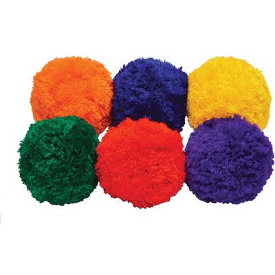 Sportime Yarn Balls, 4 Inches, Assorted Colors, Set of 6