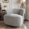 Heynemo Swivel Barrel Chair, Fully Assembled Accent Lounge Sofa with 360-Degree Base, Round Club Chair for Living Room, Bedroom, Office, Ivory - 2 of 4