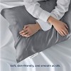 Dr Pillow Cases Queen Size Set of 6, Rayon Derived from Bamboo Cooling Pillowcase, Grey - image 4 of 4