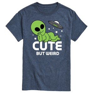 Men's - Instant Message - Alien Cute But Weird Short Sleeve Graphic T-Shirt - 1 of 4
