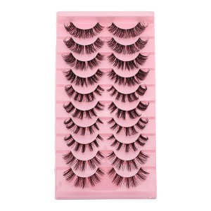 Unique Bargains Women's False Eyelashes for Makeup 10 Pair - 1 of 4