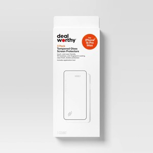 Apple iPhone 16 Pro Max Screen Protector Glass Shield 3pk - dealworthy™ - 1 of 3