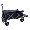 CAVINAS Folding Heavy Duty Wagon Cart with Adjustable Handle & Cup Holders,Shopping Cart with Quiet Wheels,Wagon for Camping,Shopping - 2 of 4
