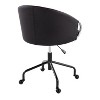 TiramisuBest Contemporary Black Faux Leather Task Chair, Adjustable, 4 - Star Base, Indoor Use - 3 of 4